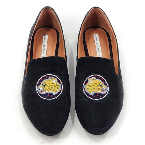 & OTHER STORIES Black Suede Flats with Cheetah Patch - Picture 1 of 6